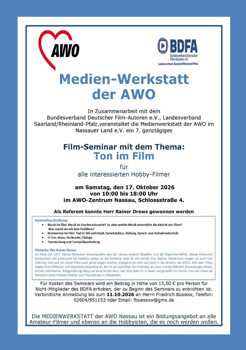 Film-Seminar "Ton im Film"