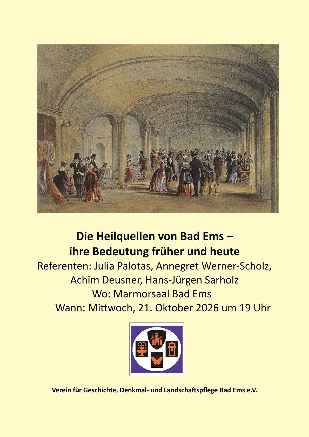Die Heilquellen von Bad Ems - ihre Bedeutung früher und heute