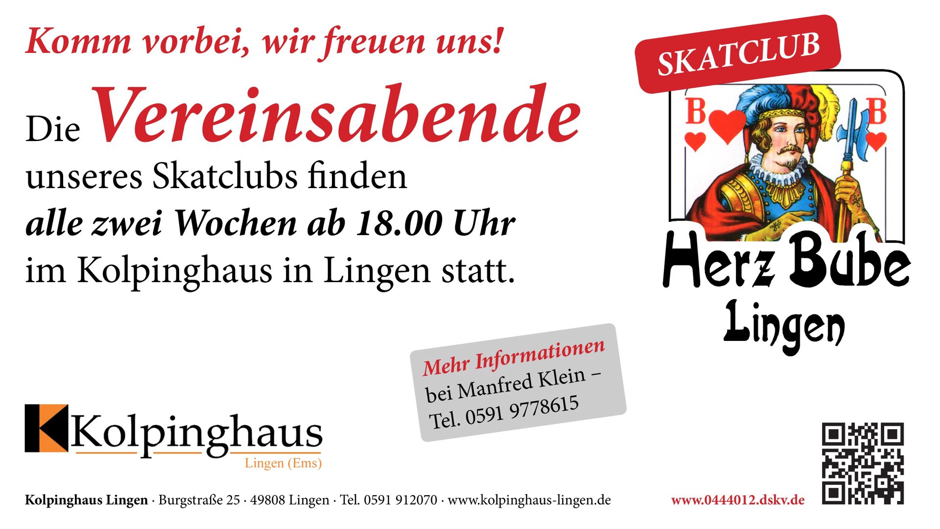 Vereinsabend Skatclub " Herz Bube "