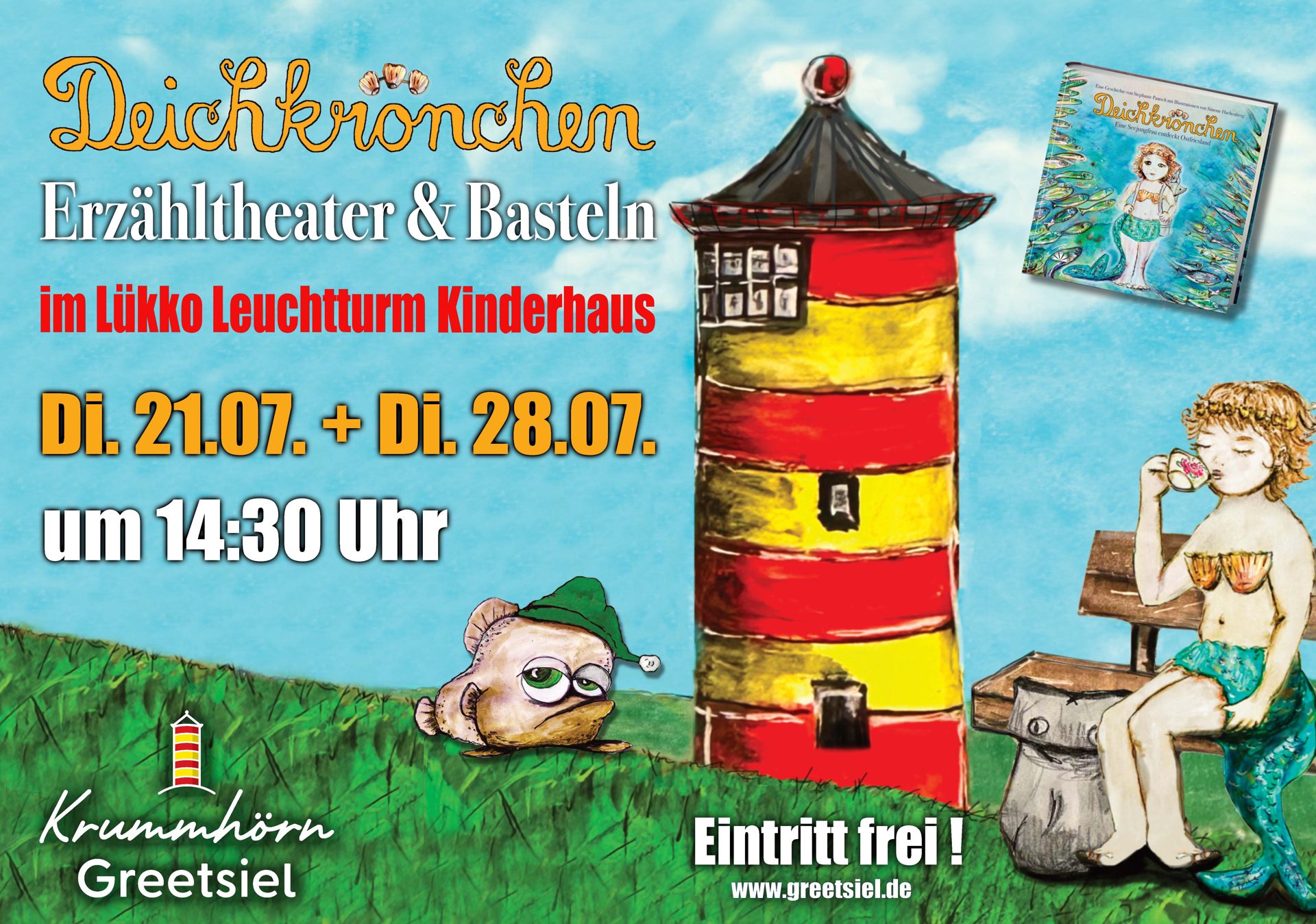 Lesung "Deichkrönchen" im Lükko-Leuchtturm-Kinderhaus Greetsiel