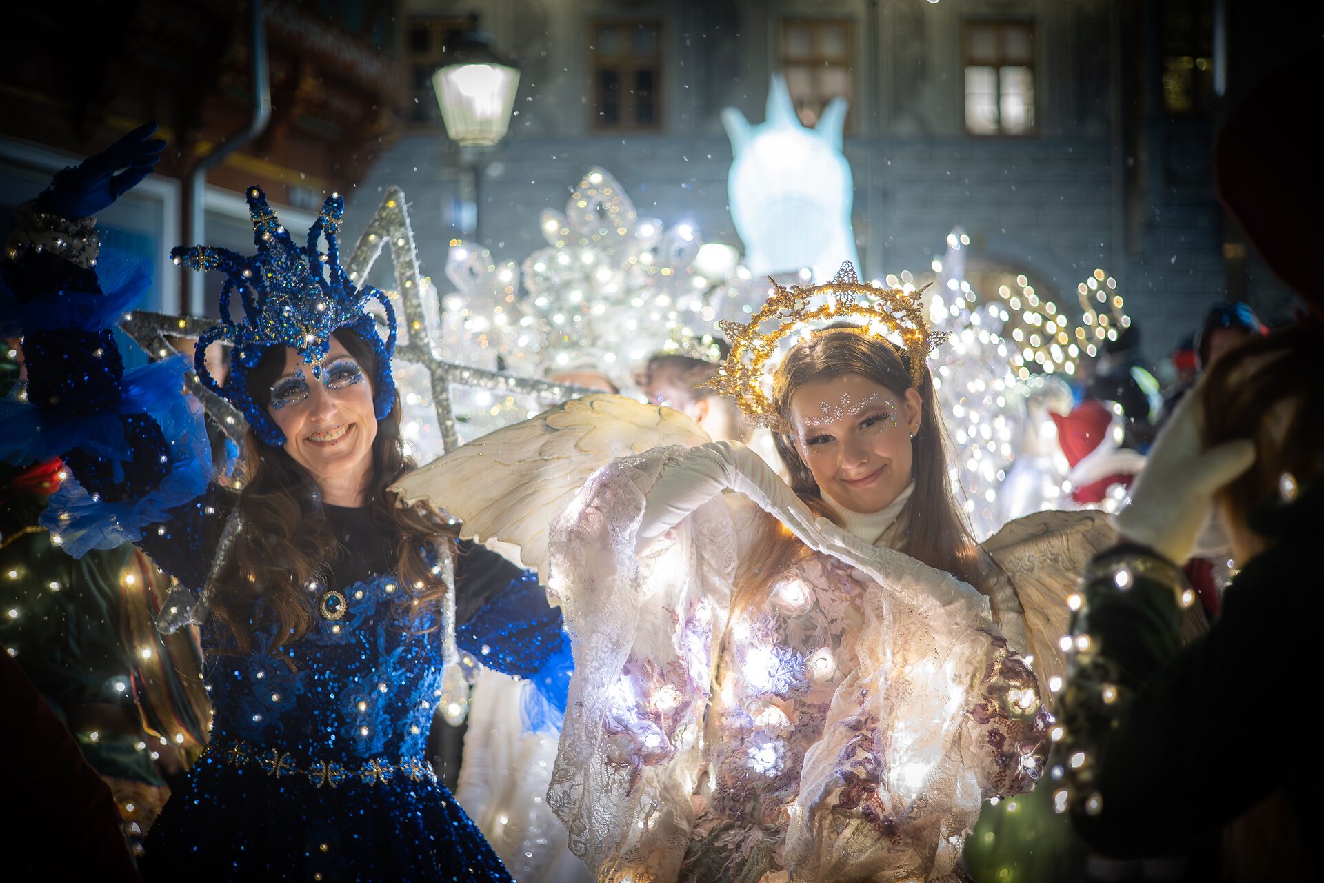 Meet and Greet mit Figuren der Lichterparade