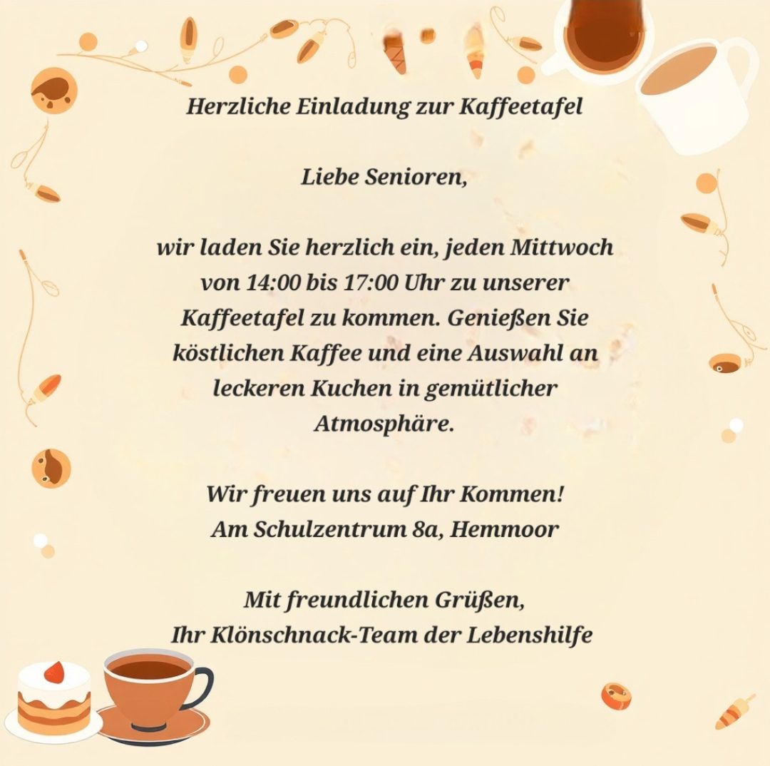 Klönschnack-Kaffeetafel