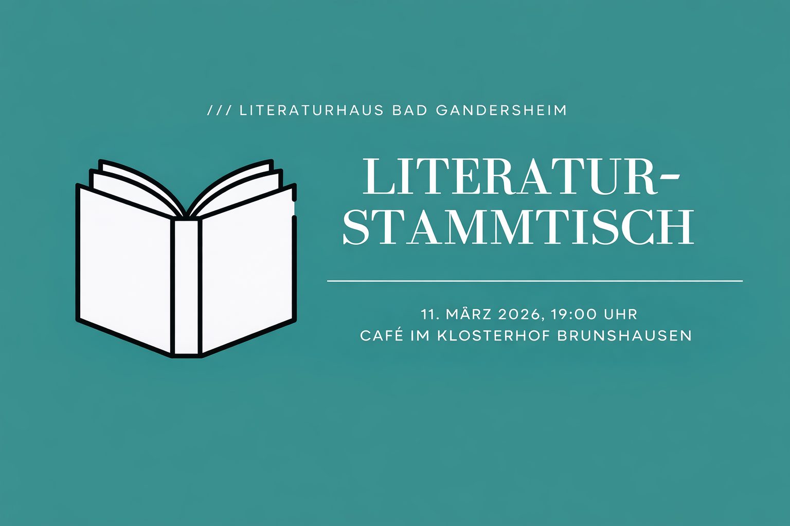 Literaturhaus Bad Gandersheim: Buchvorstellung: „Die gestohlenen Worte“ von Margarete von Schwarzkopf im Rahmen des Literaturstammtisches
