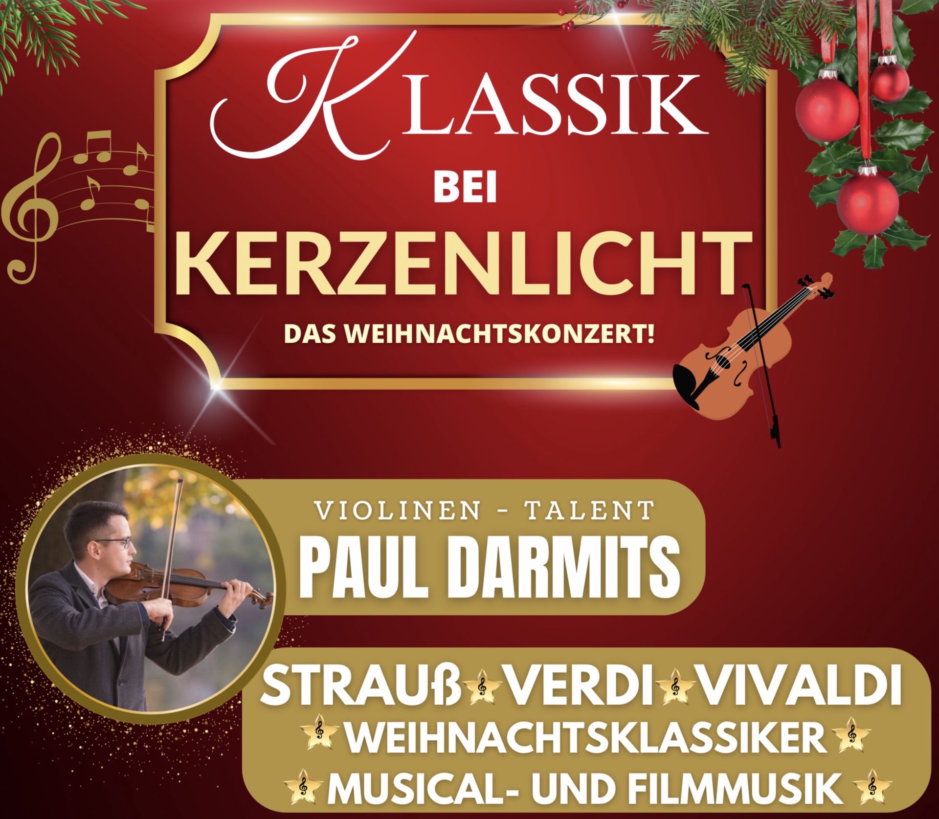Klassik bei Kerzenlicht - Das Weihnachtskonzert!