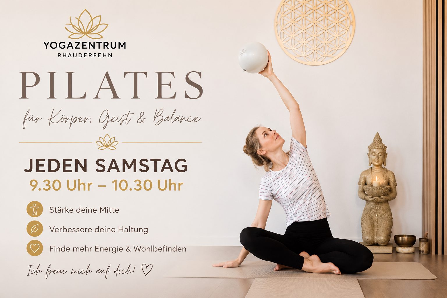 Pilates am Samstag im Erholungsort Rhauderfehn