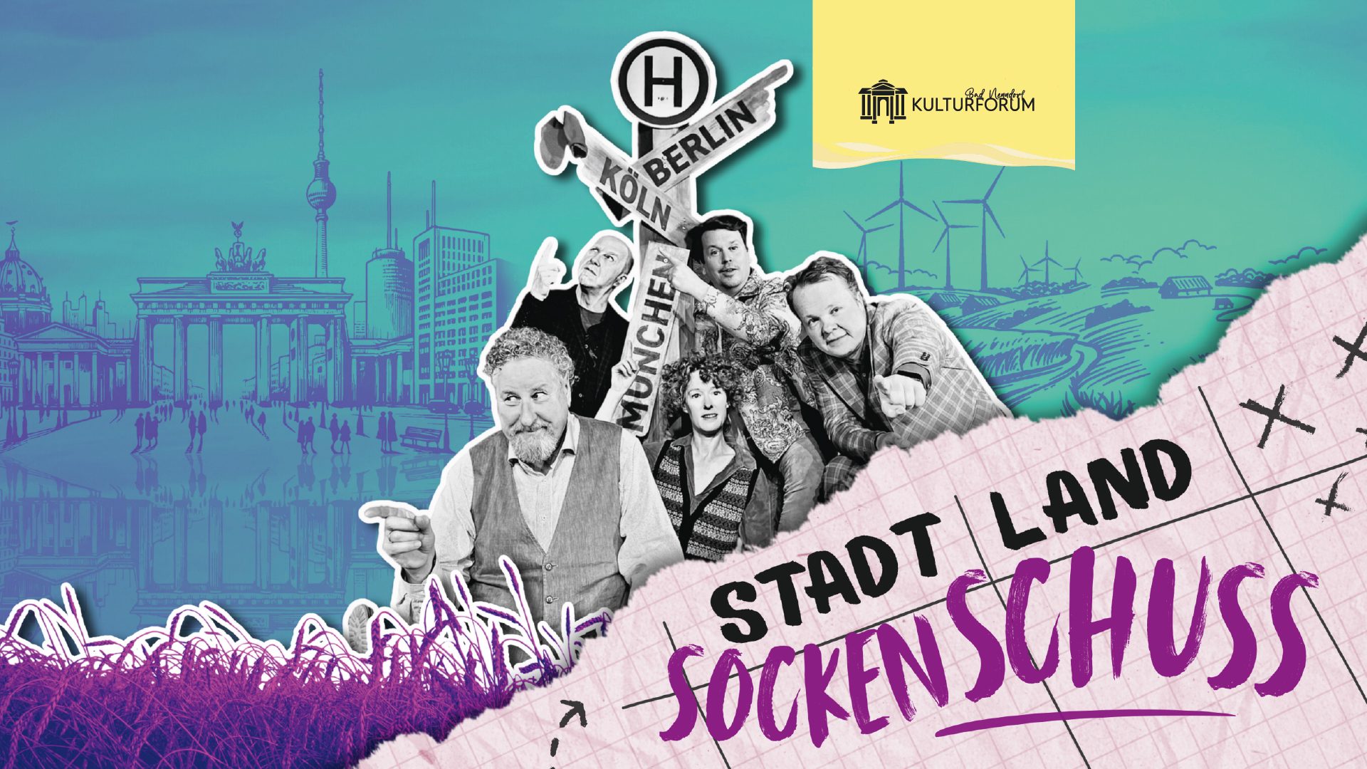 Stadt Land Sockenschuss   - Kabarett - Theater Distel