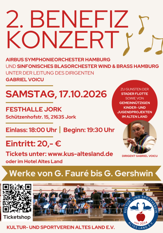 Benefizkonzert mit dem Airbus Symphonieorchester und dem Orchester Wind & Brass