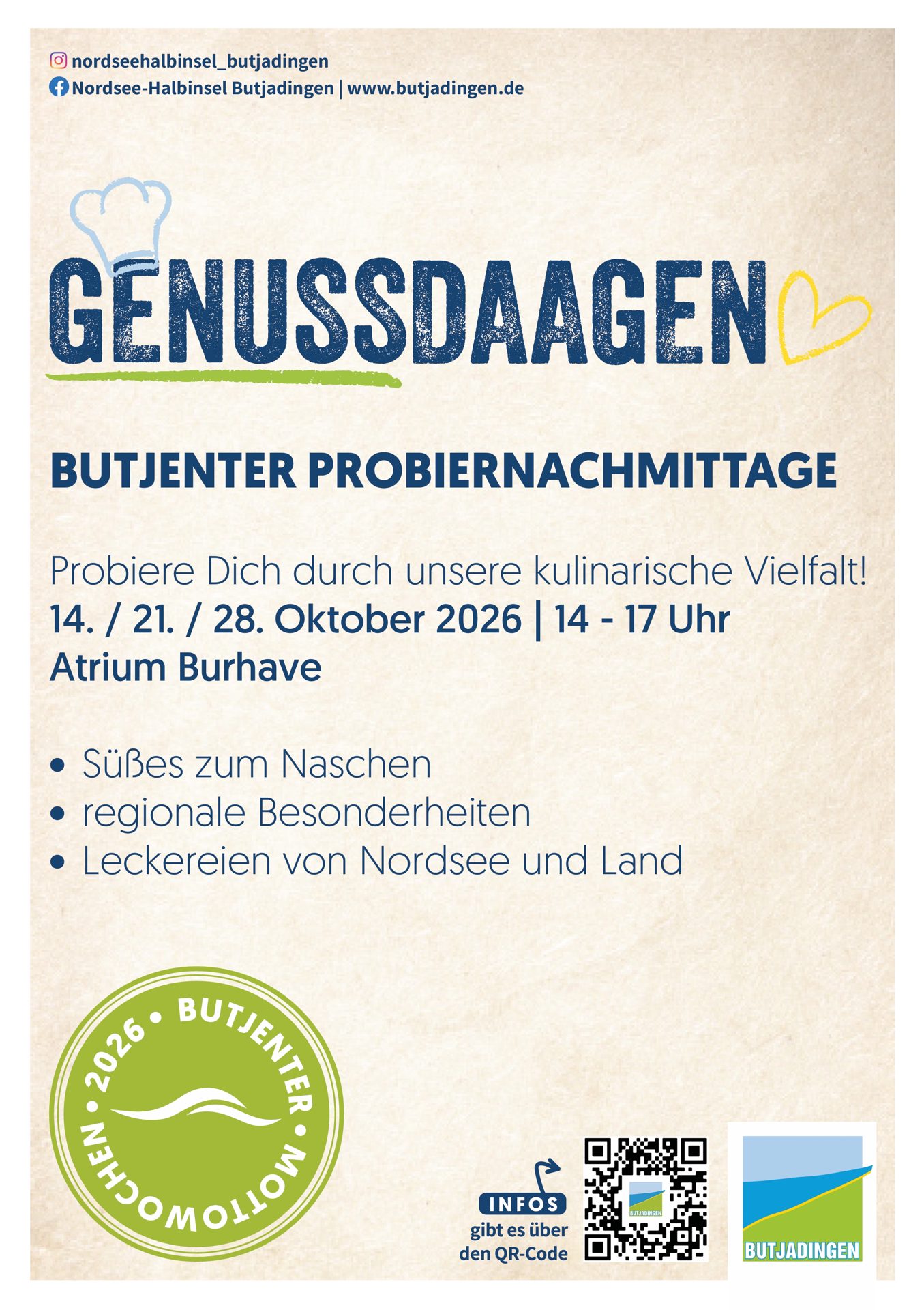 Genussdaagen: Butjenter Probiernachmittage