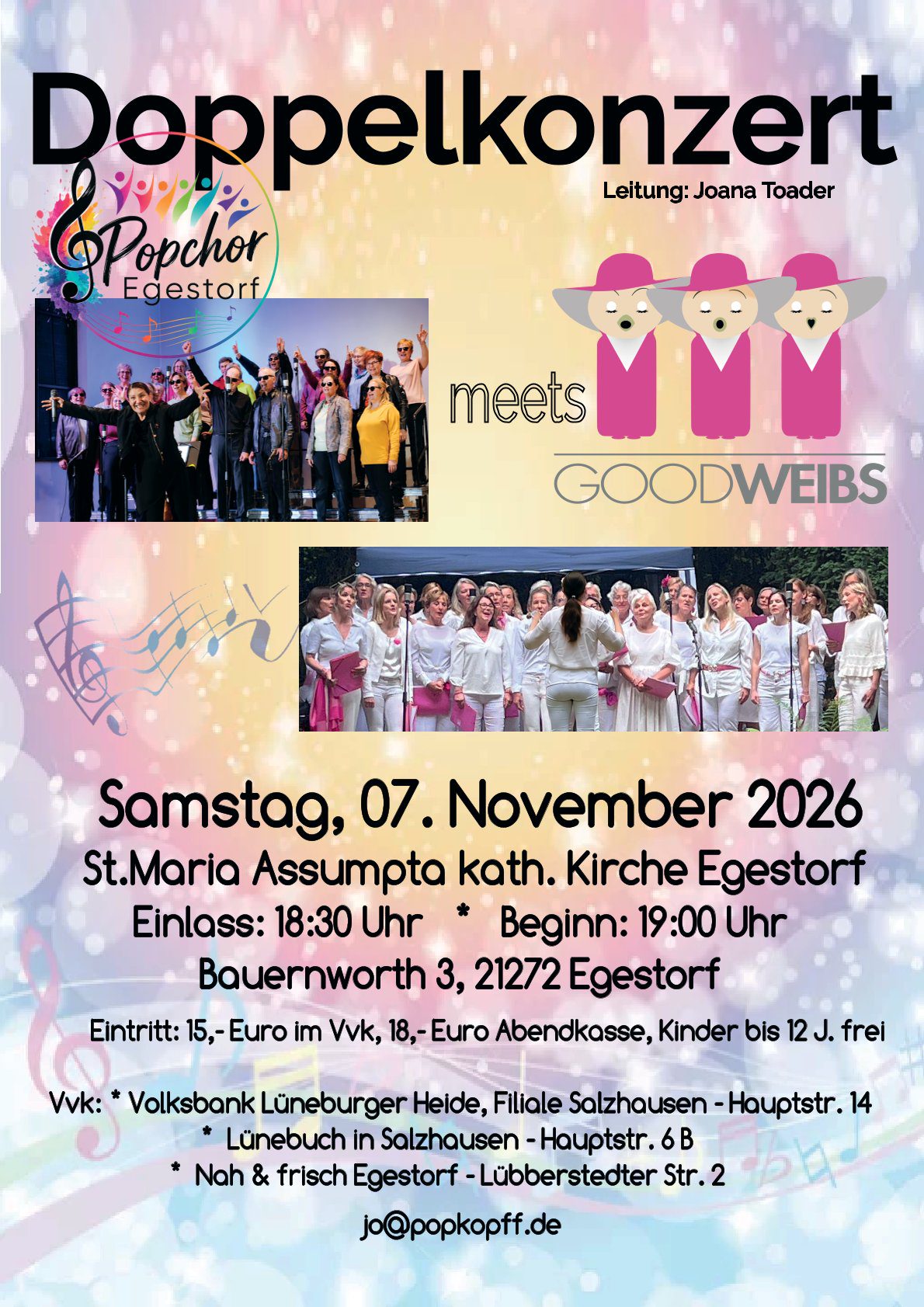 Mitreißendes Doppelkonzert - Popchor Egestorf meets GOODWEIBS