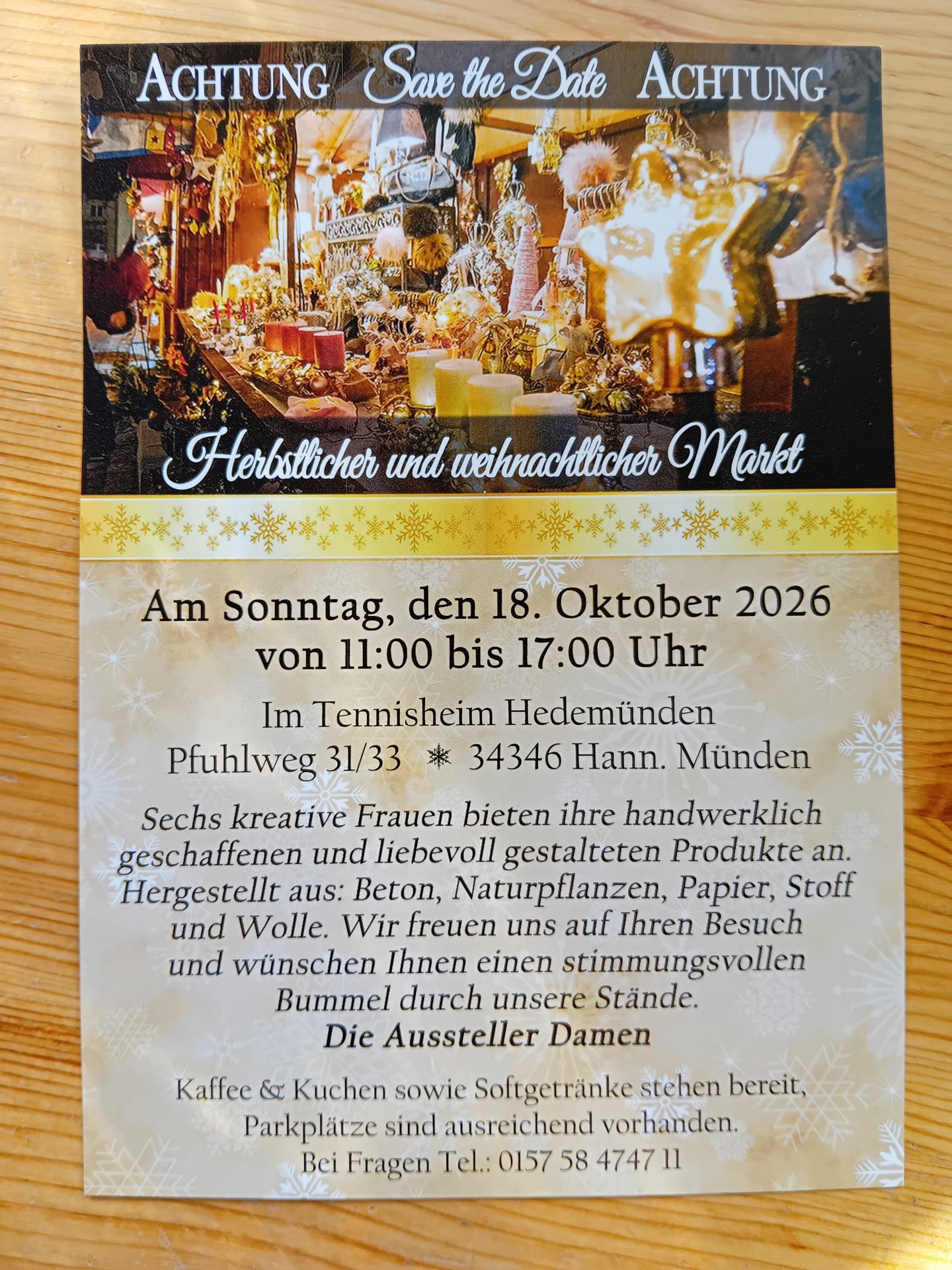 Herbstlicher und weihnachtlicher Markt