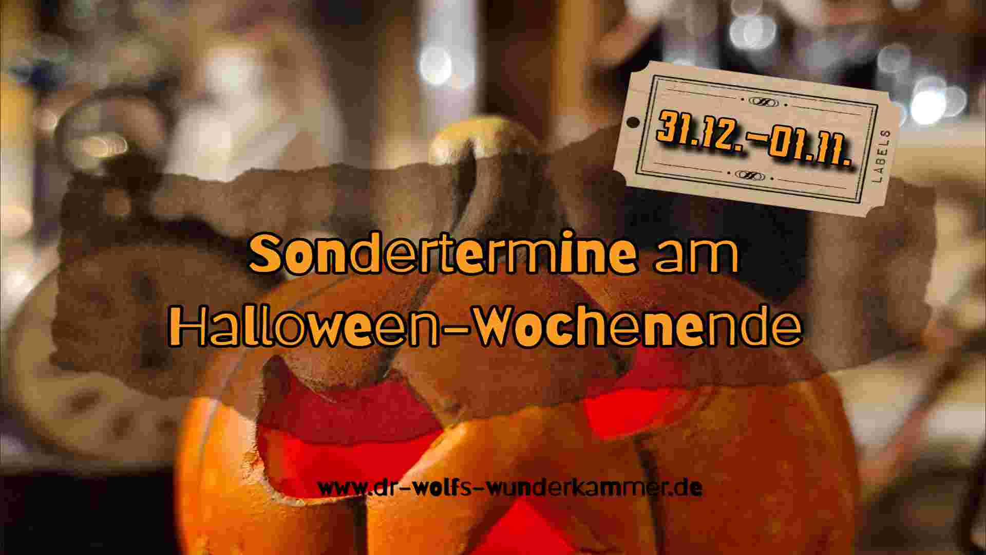 Halloween-Wochenende - Wunderkammer trotz Umbau geöffnet!