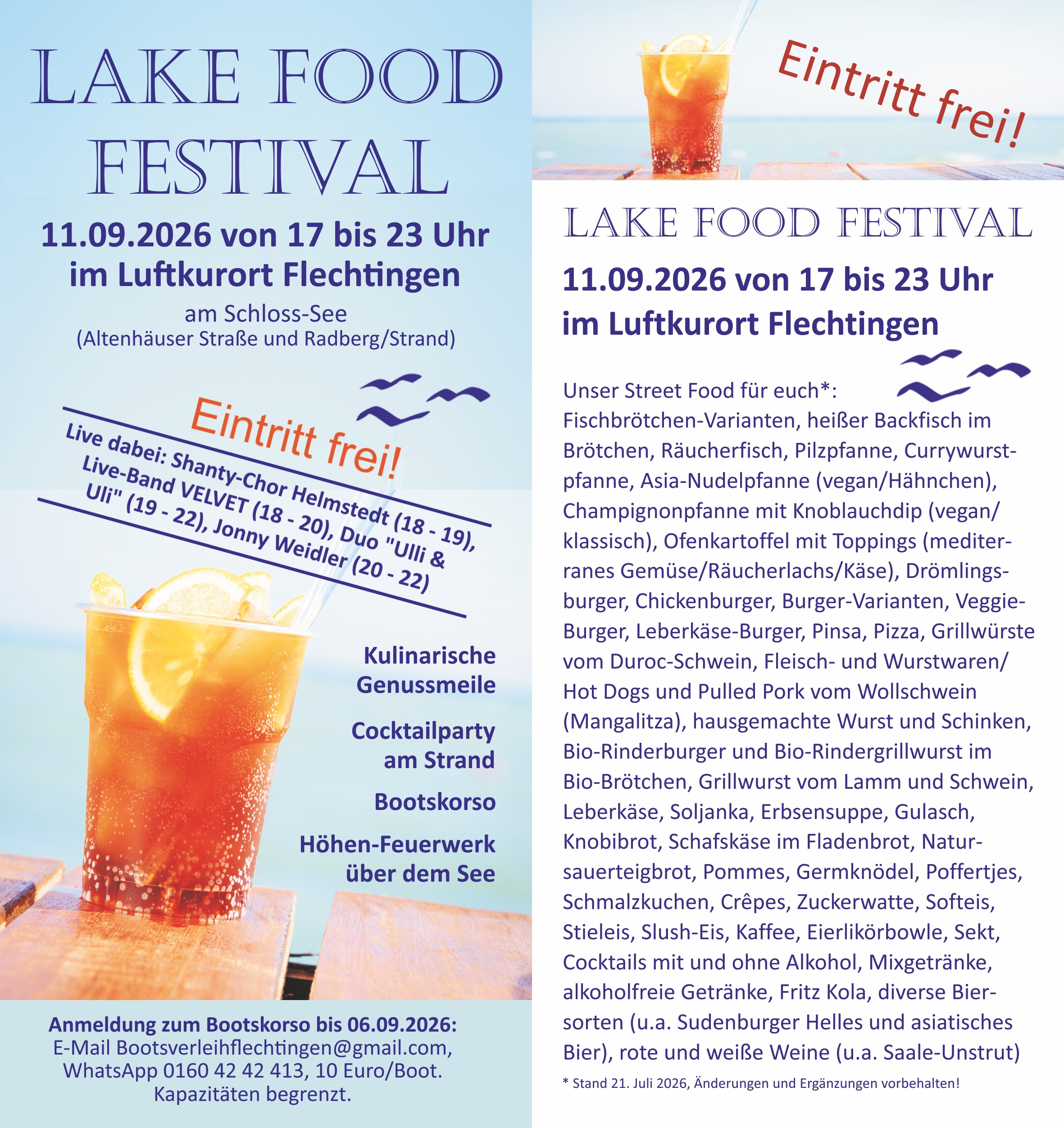 5. LAKE FOOD FESTIVAL am Flechtinger See