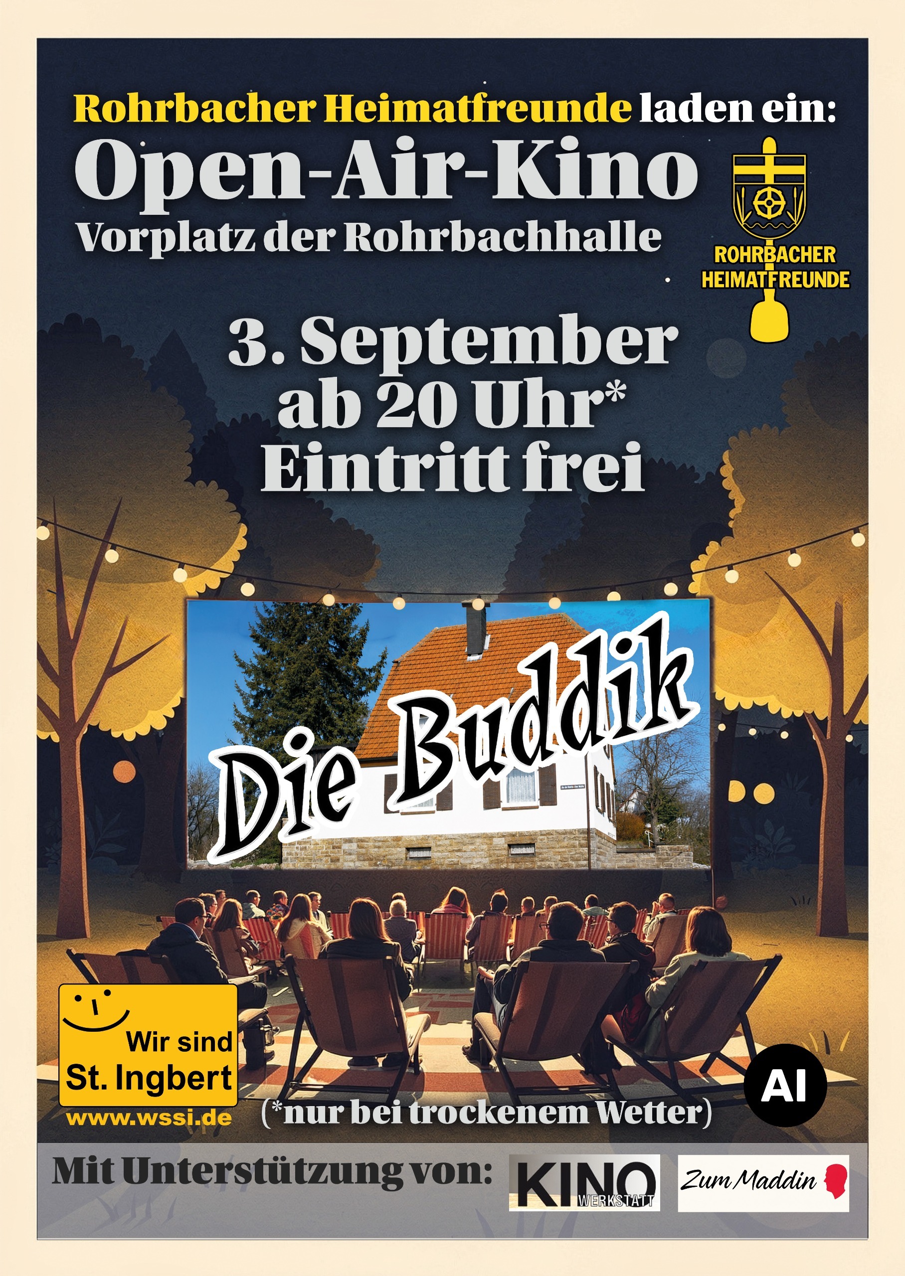 Open-Air-Kino mit „Die Buddik“