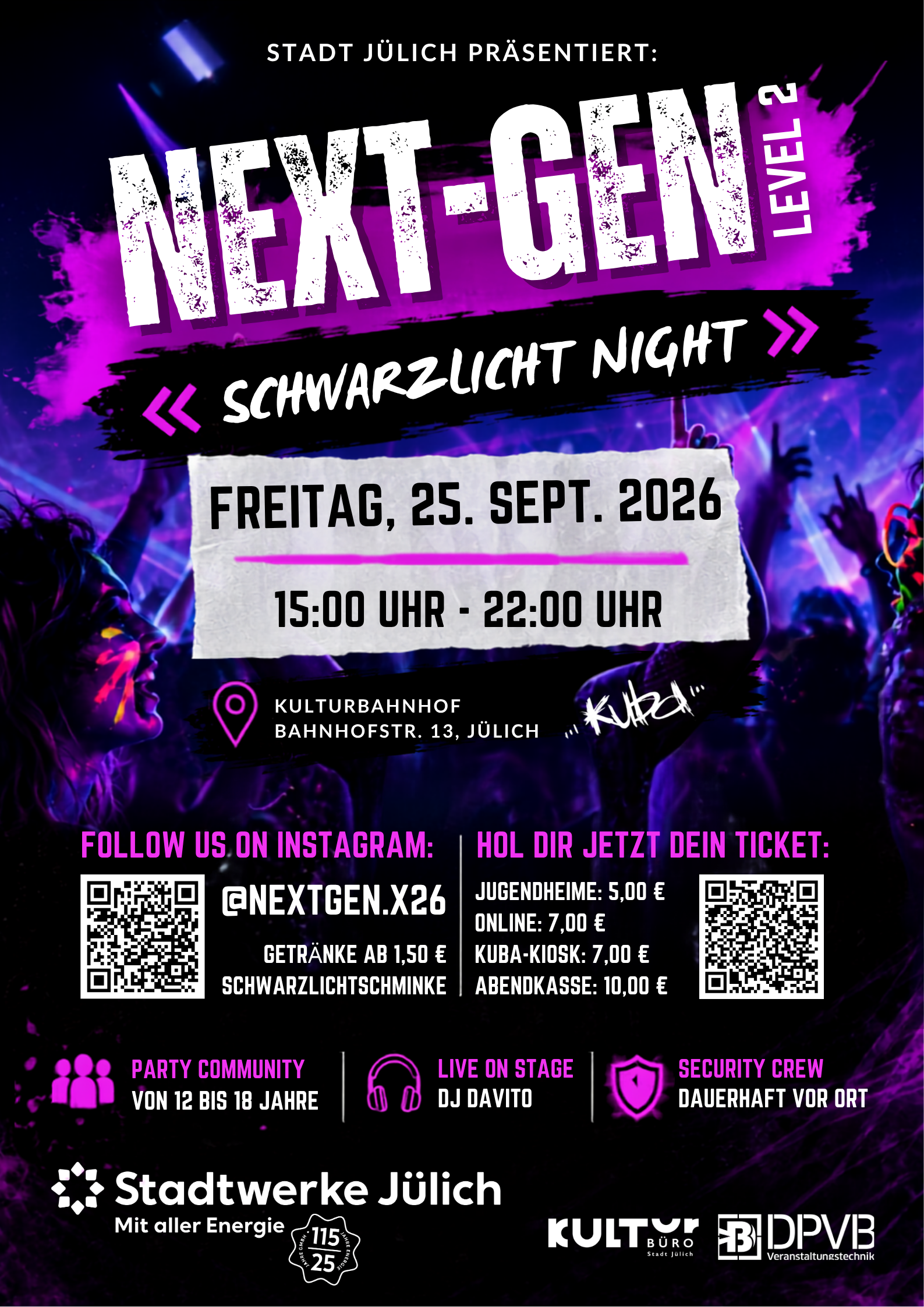 NEXT-GEN Party – Schwarzlicht-Night