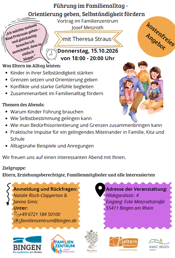 Themenabend im Familienzentrum: Führung im Familienalltag