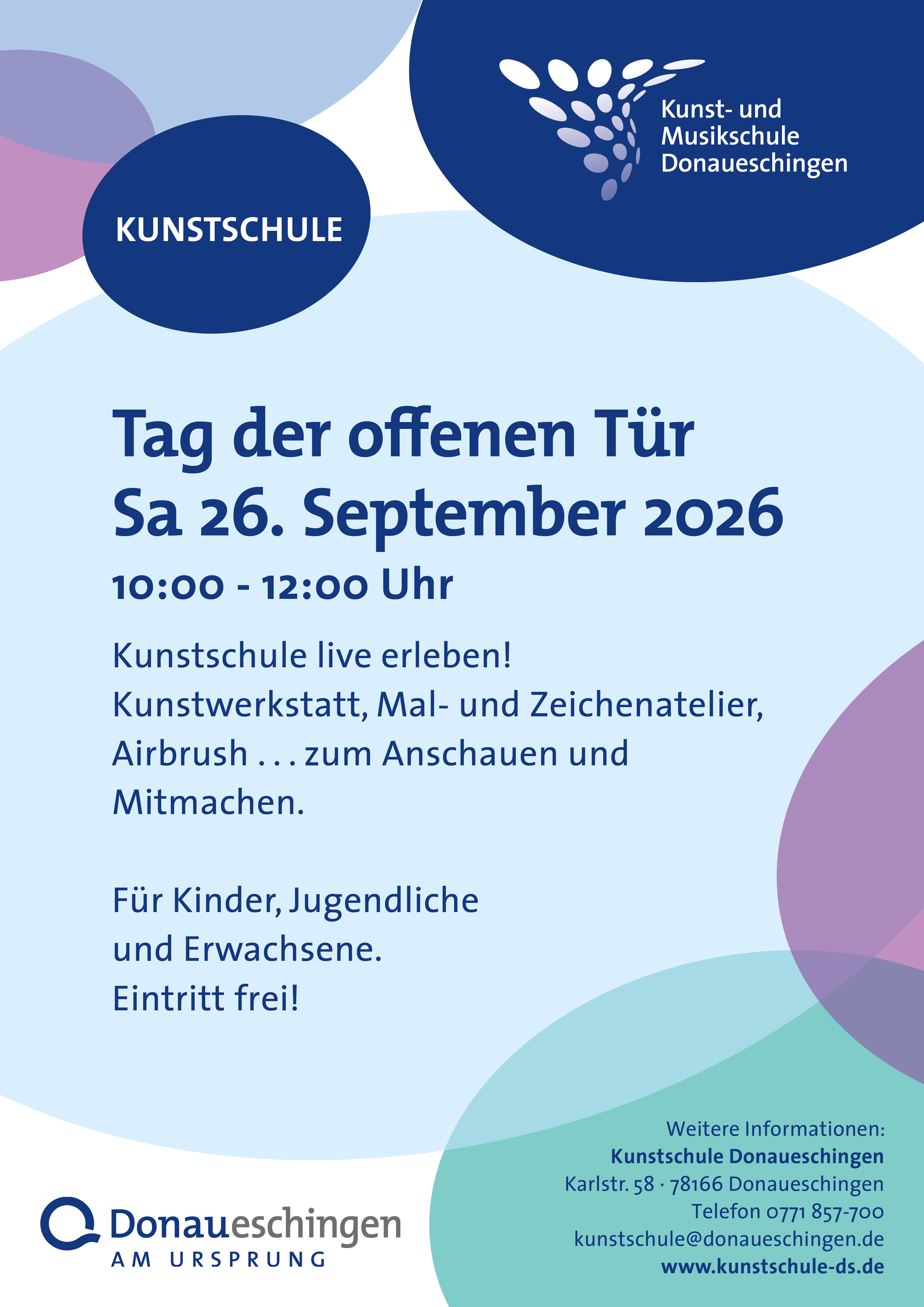 Tag der offenen Tür an der Kunstschule Donaueschingen