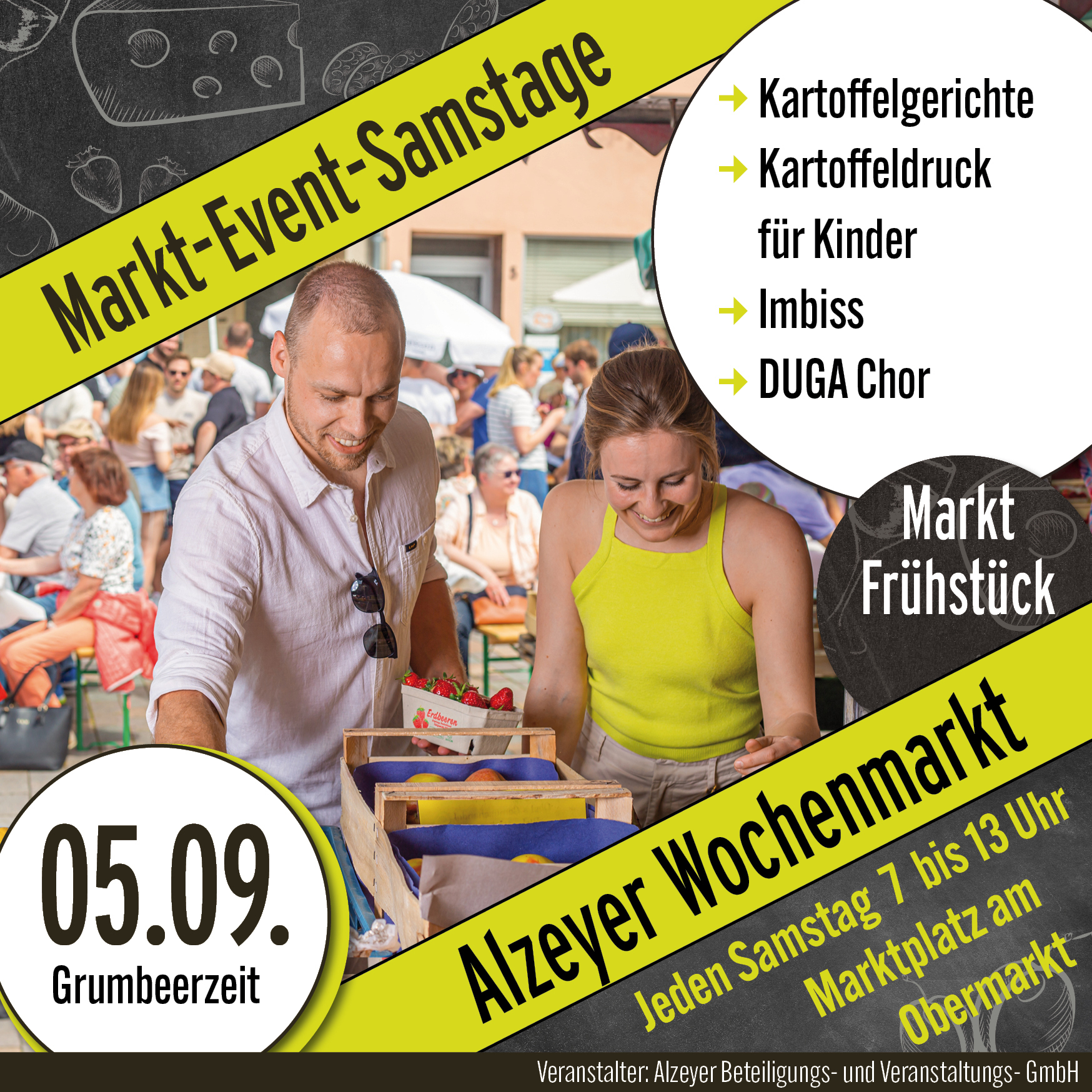 Markt-Event-Samstag „Grumbeerzeit“ auf dem Alzeyer Wochenmarkt