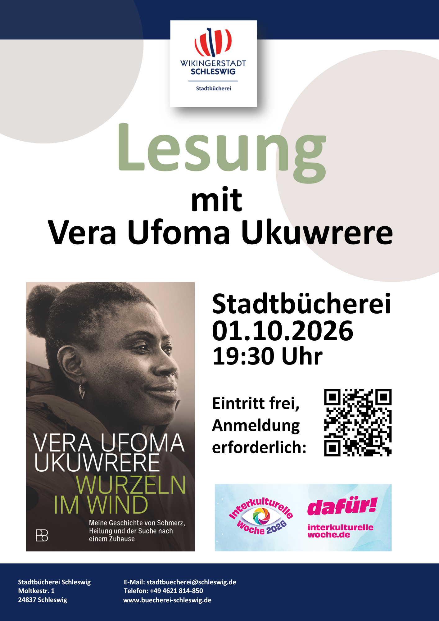 Lesung mit Vera Ufoma Ukuwrere: Wurzeln im Wind