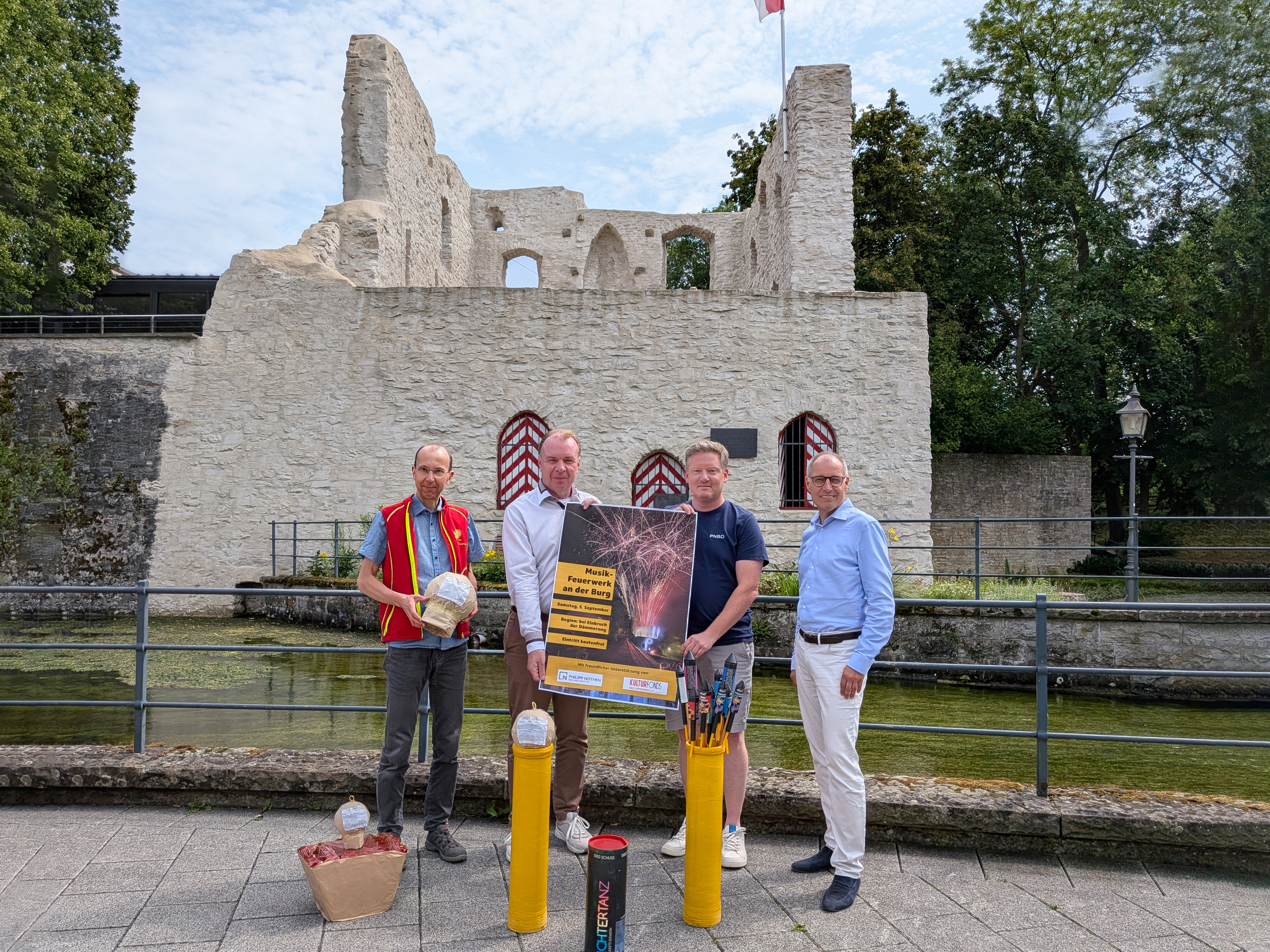Feuerwerk an der Burg